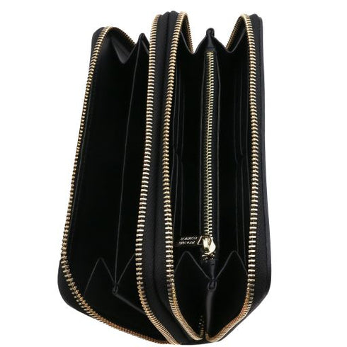 Gaia - Double zip around leather wallet